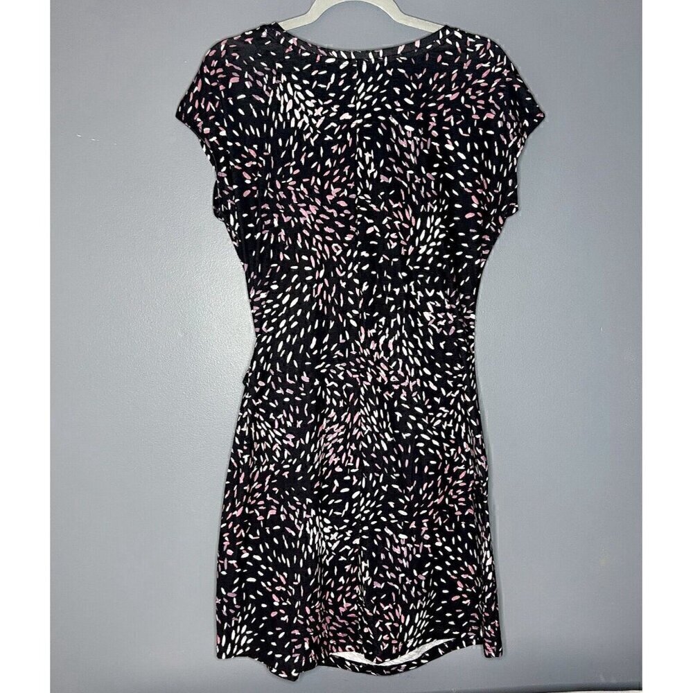 Nicole Miller Short Side Knot Dress Womens Small Dark Navy Modest Classic Pretty - Picture 11 of 12